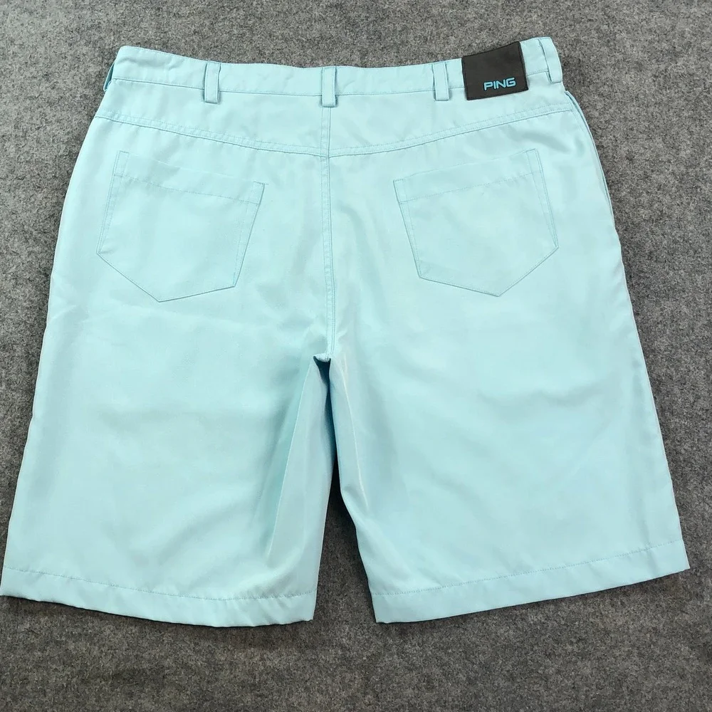 PING Mens Golf Shorts 36 Light Blue SensorCool Performance Breathable Active